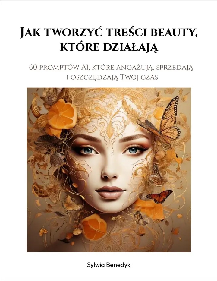 Okładka e-booka 60 gotowych promptów dla branży beauty