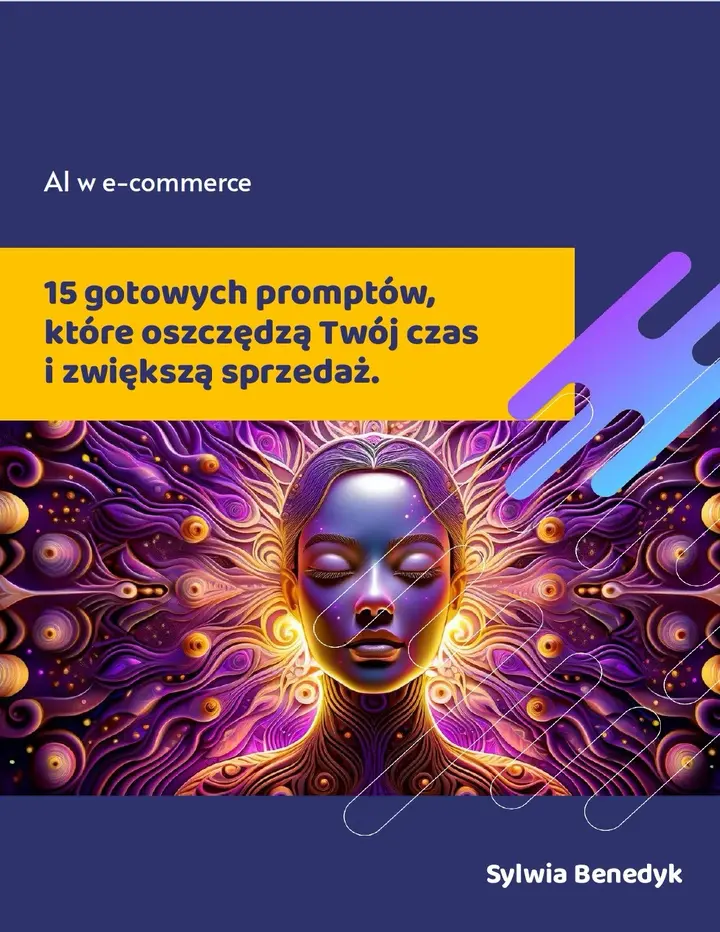 Okładka zestawu 15 gotowych promptów dla e-commerce